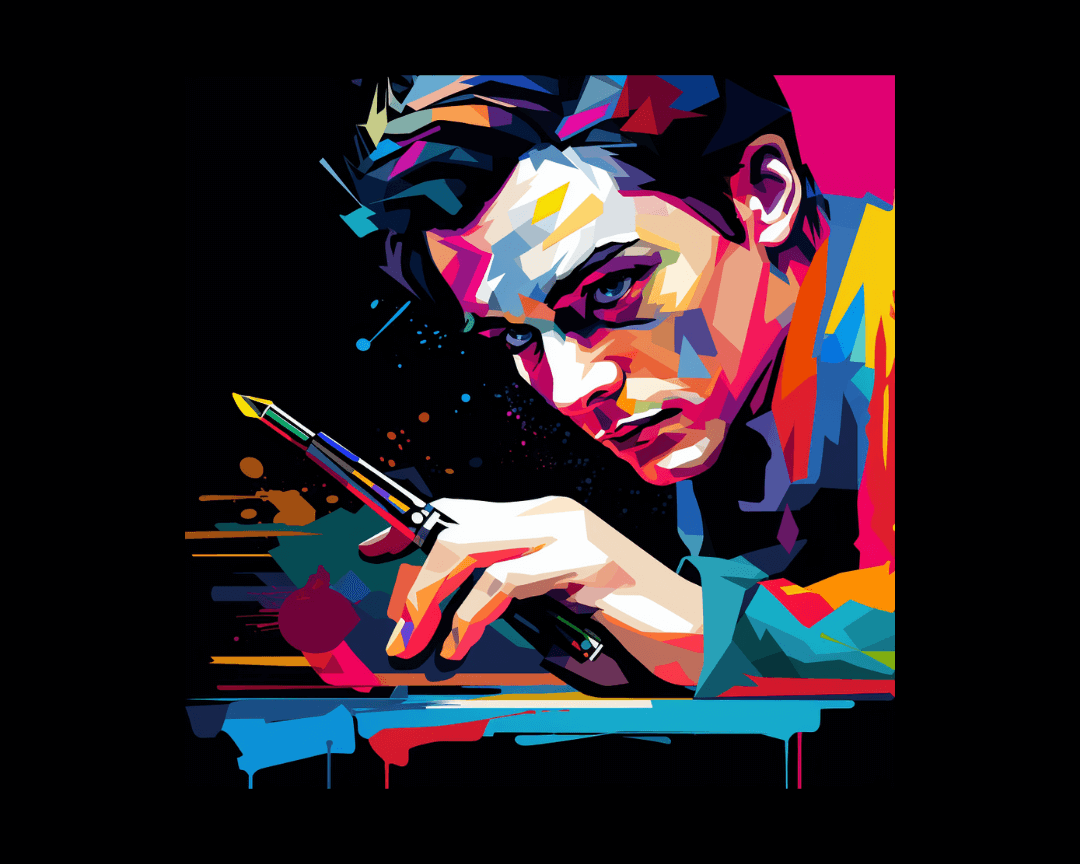 A person using a pen wpap style