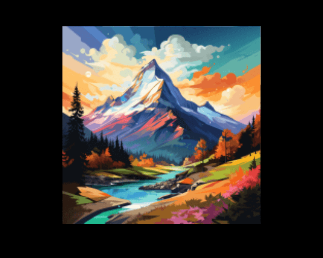 a mountain wpap style