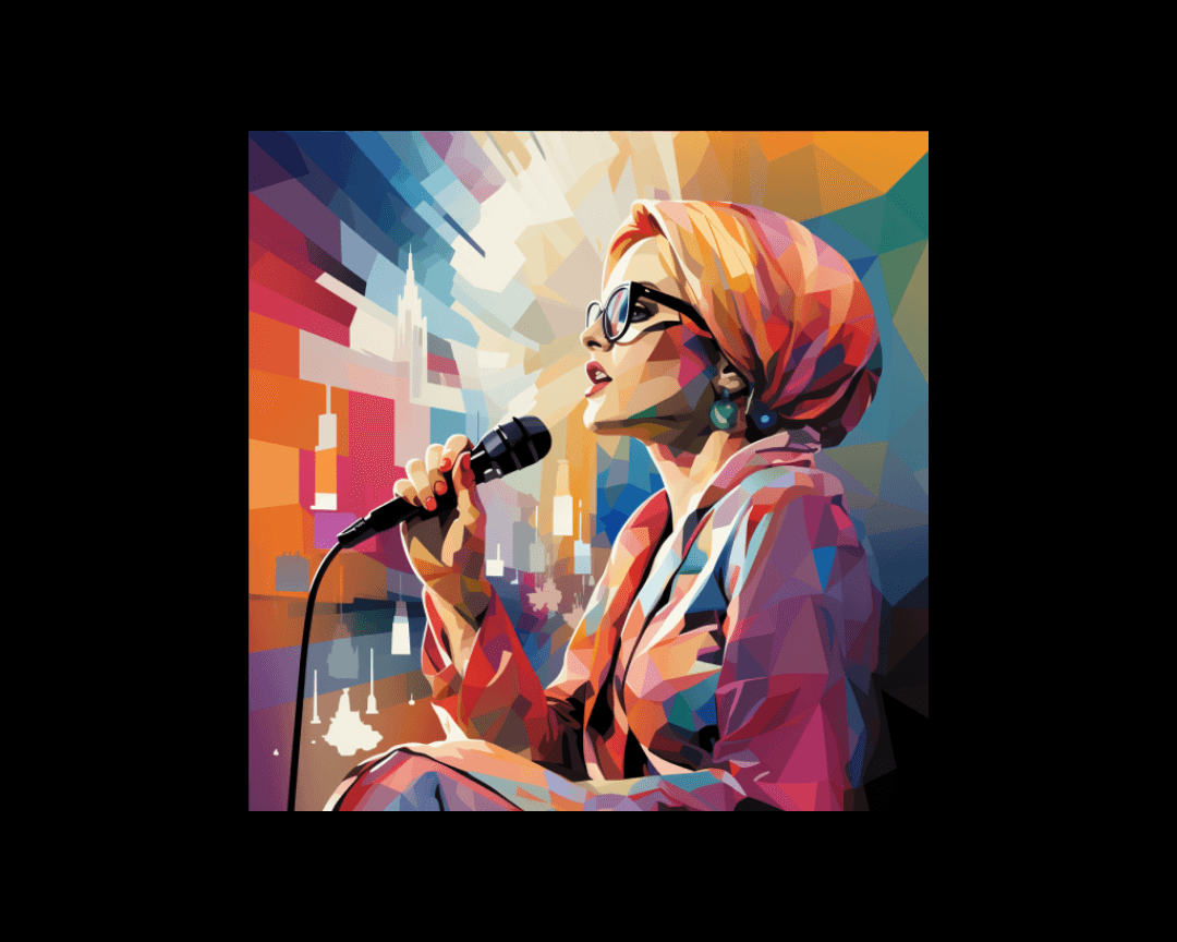 woman presenting a marketing report wpap style
