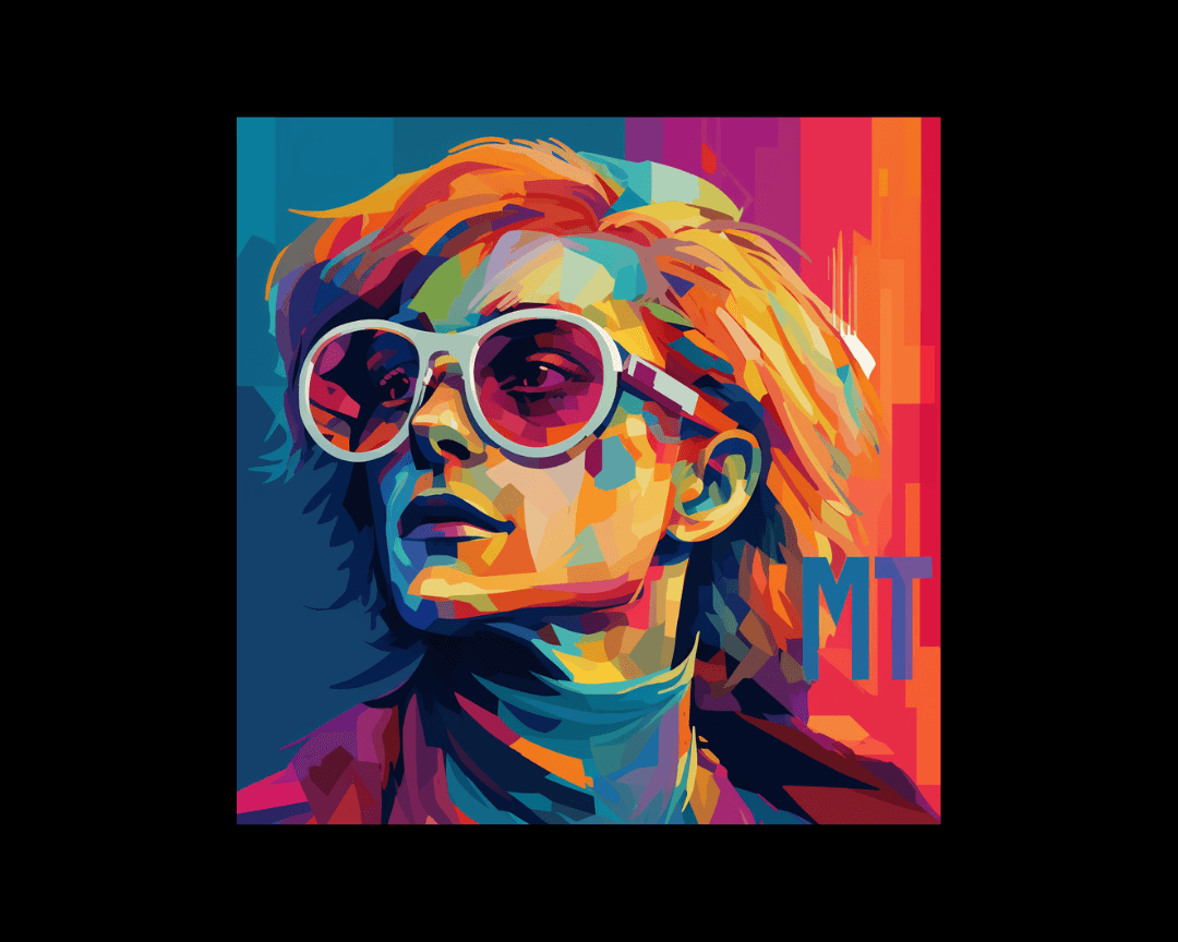A woman with glasses, wpap style