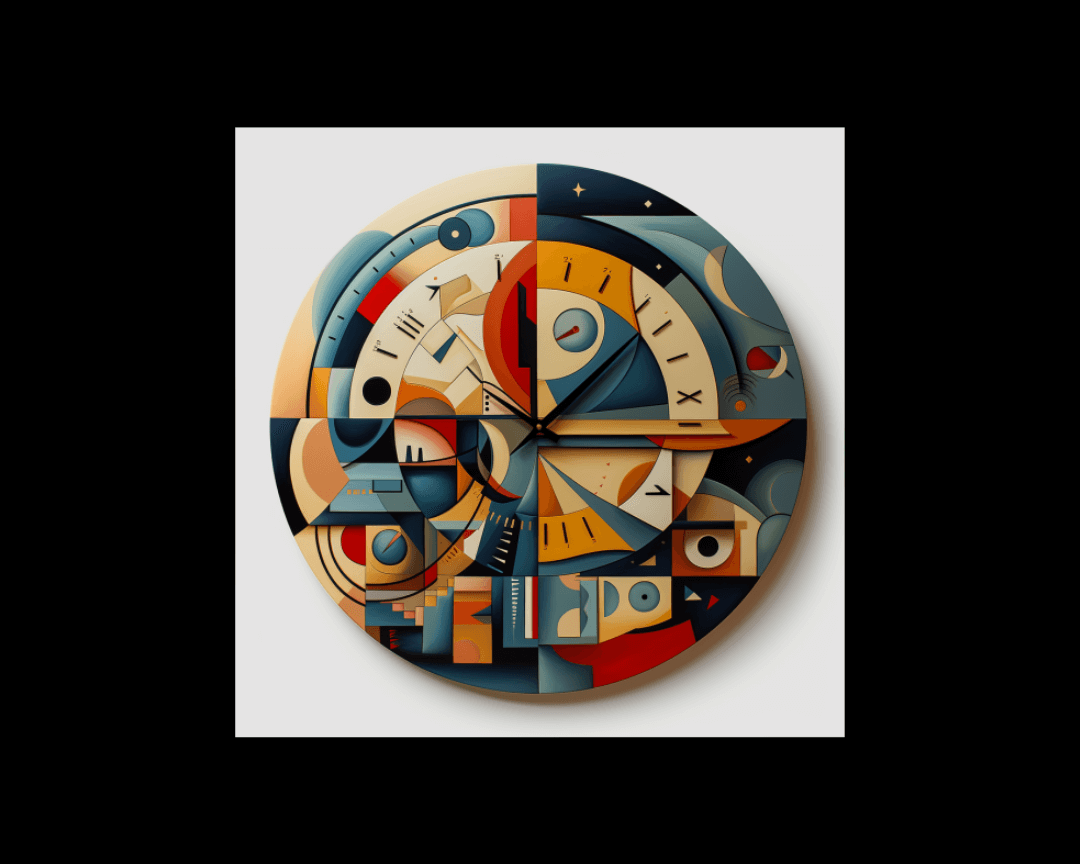 clock cubism style