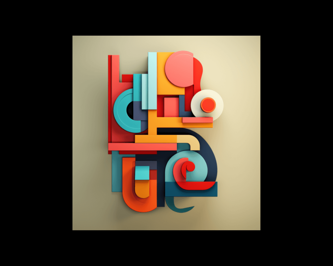 brand logo abstract cubism style