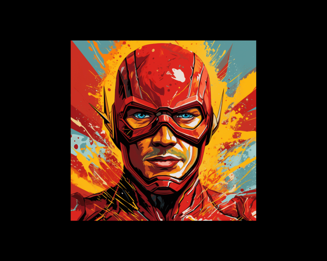 the flash pop art style