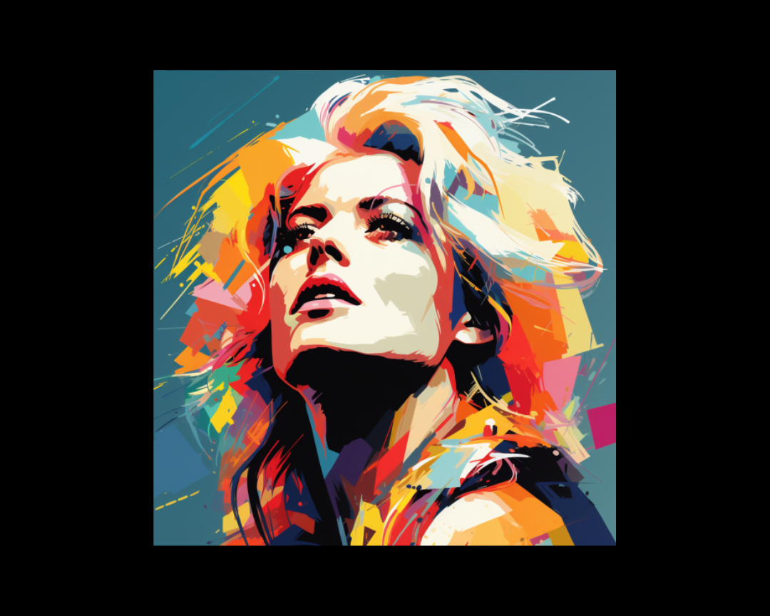 woman looking up wpap style