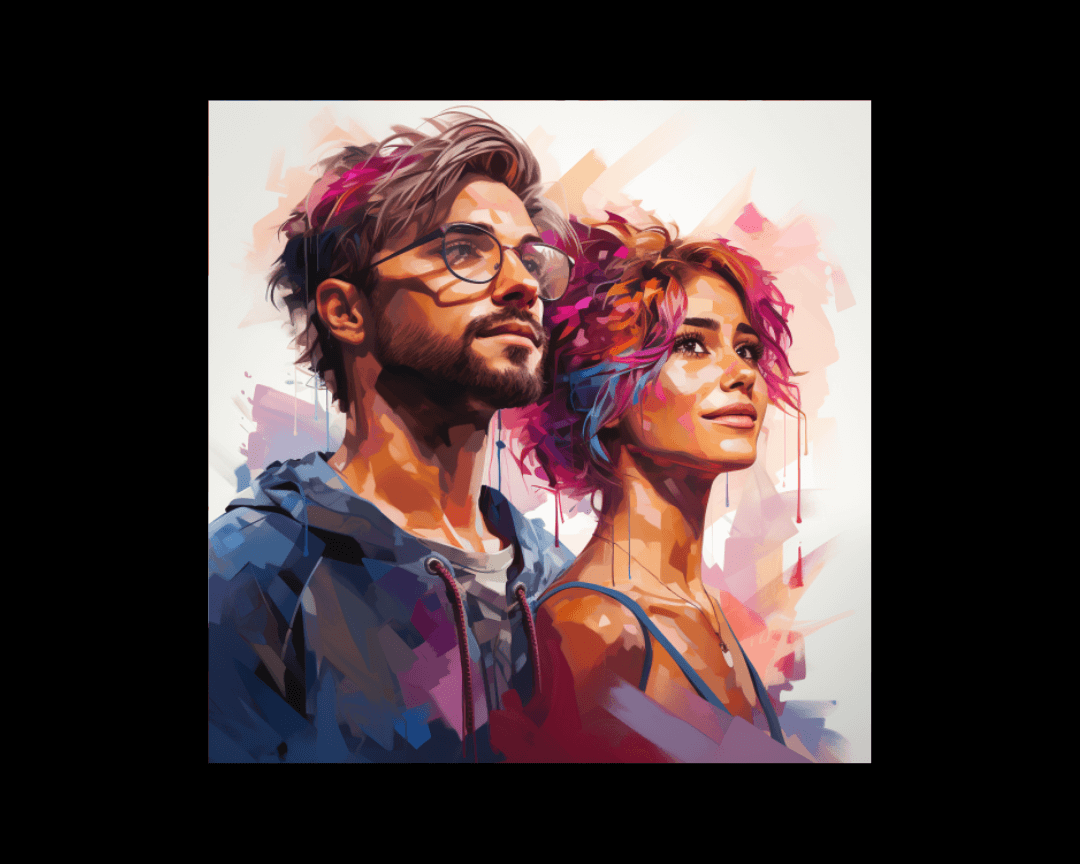 two people wpap style