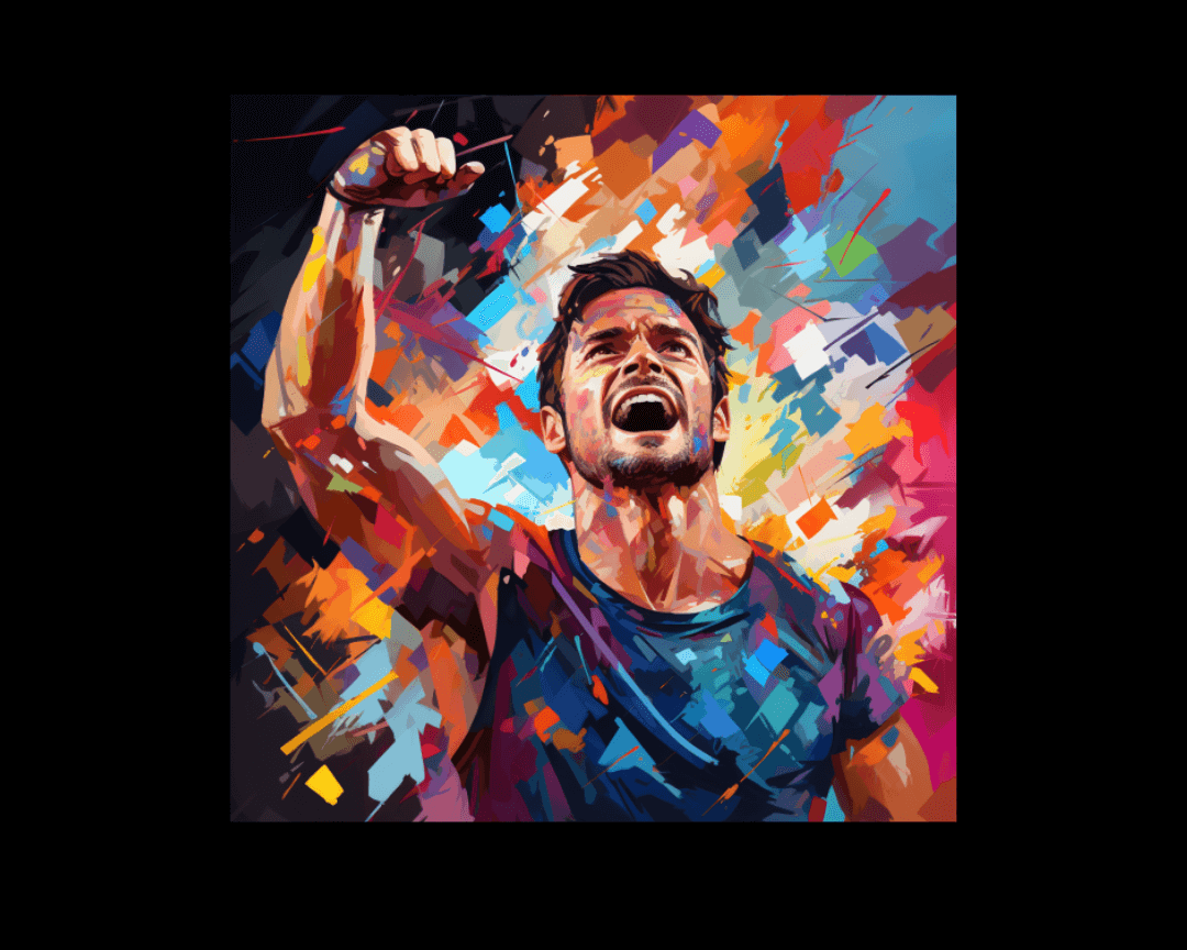 man fist pumping wpap style