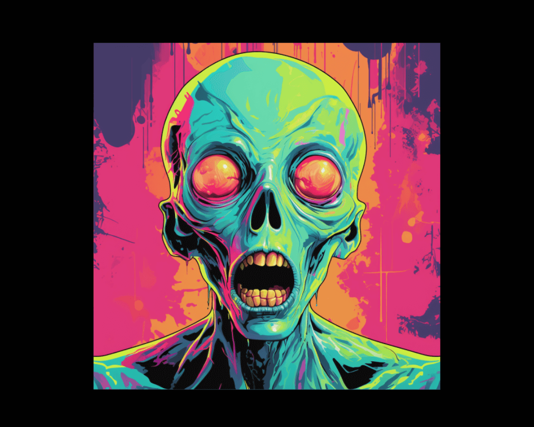 alien pop art style