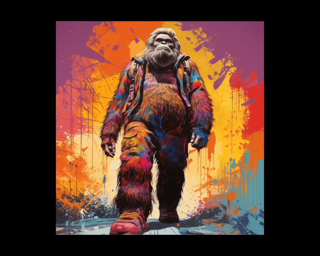 bigfoot pop art style