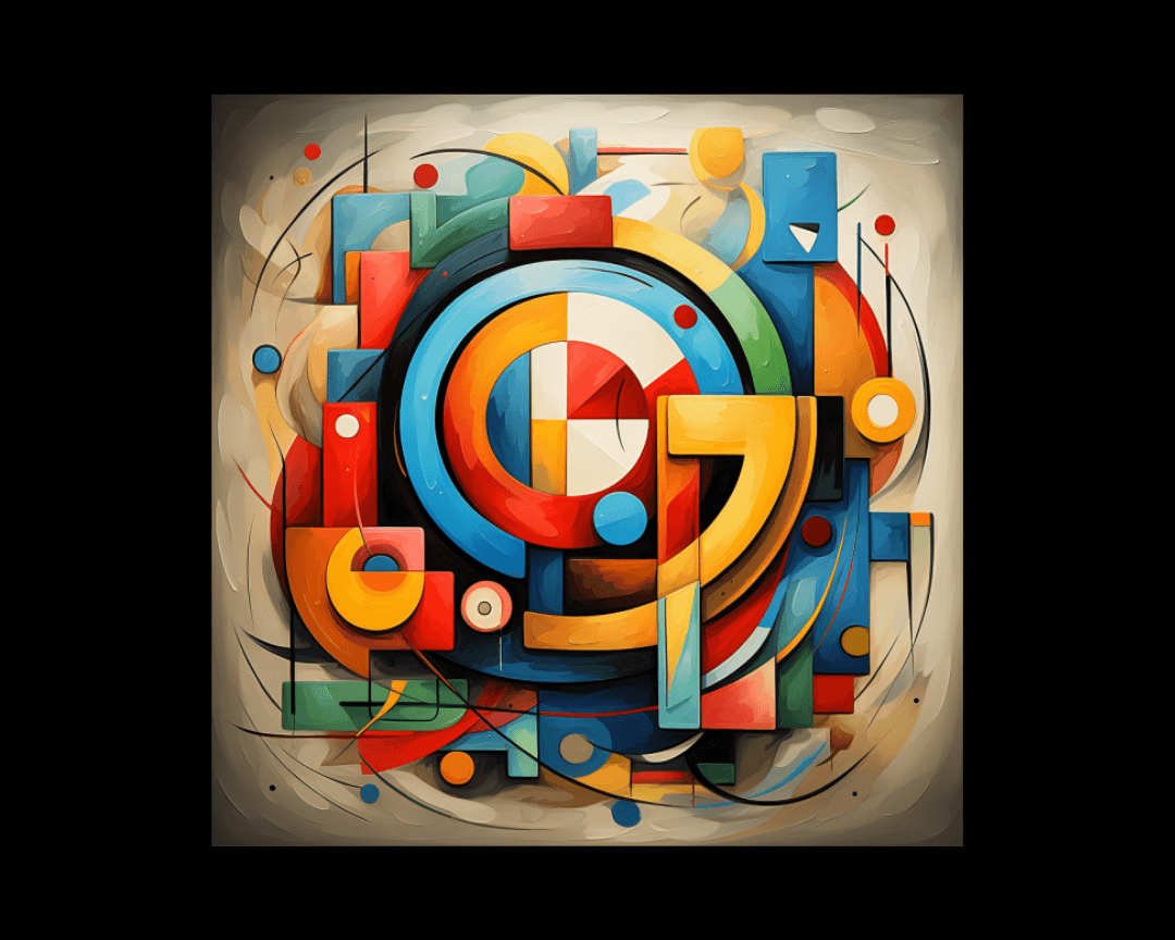 google logo cubism style
