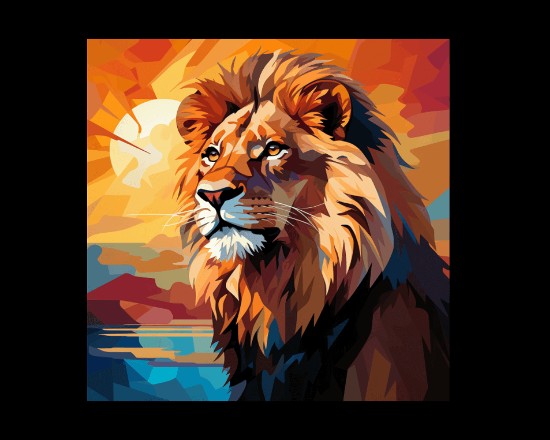 authentic lion wpap style