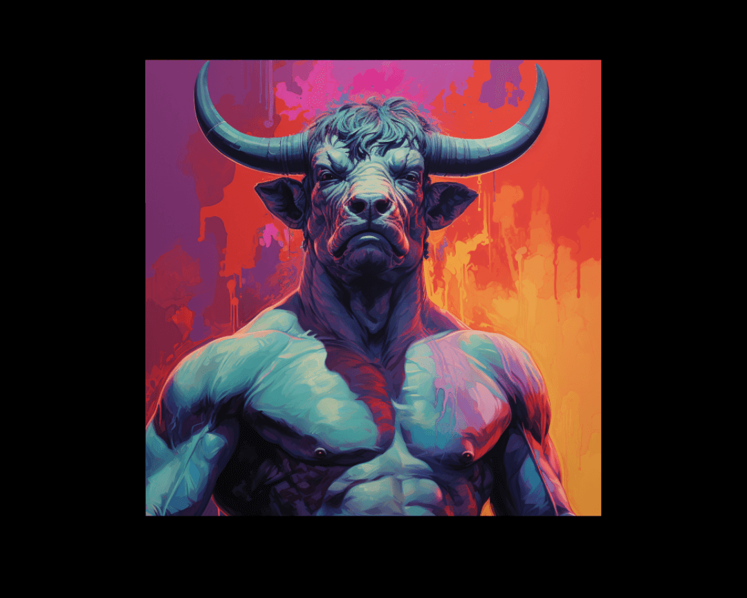 minotaur pop art style