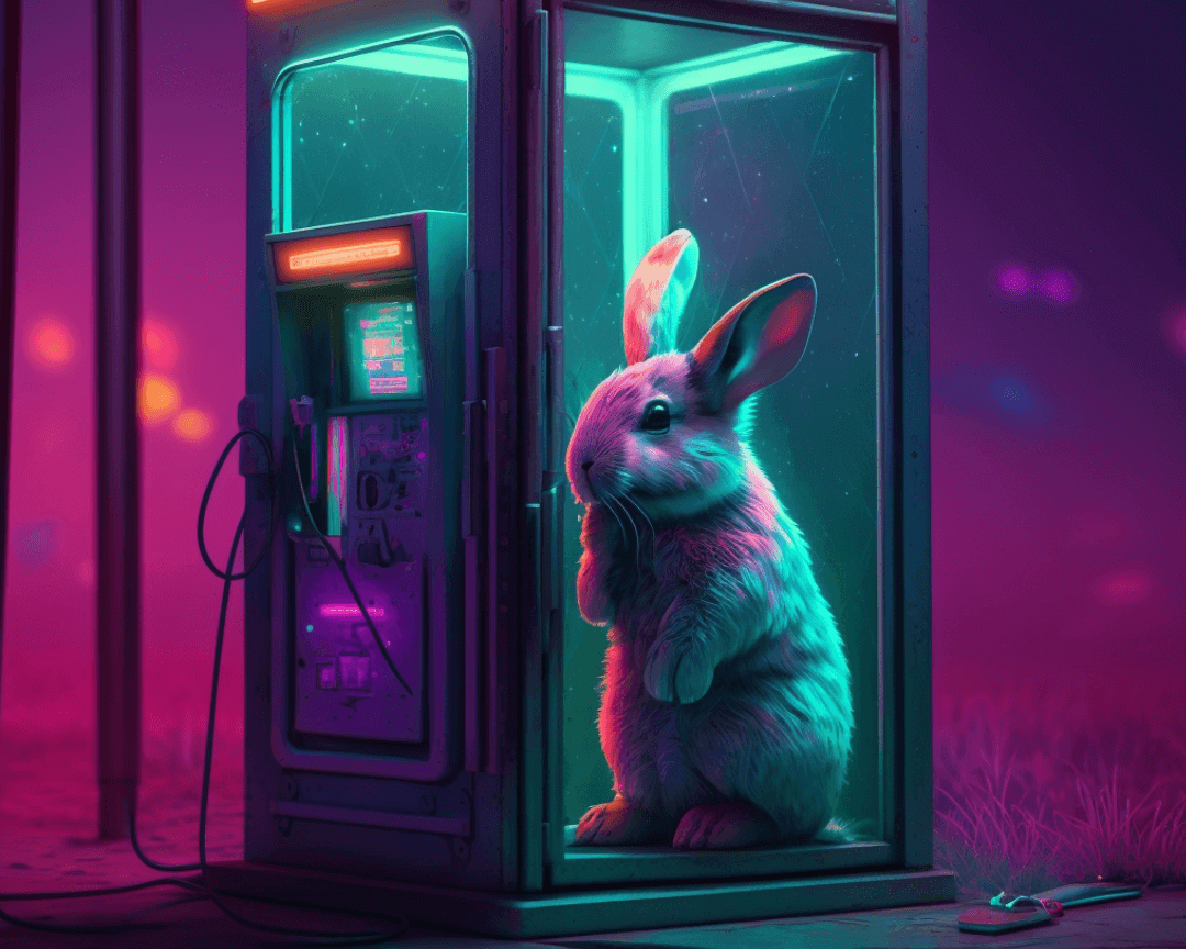 RABBIT IN A PHONE BOOTH